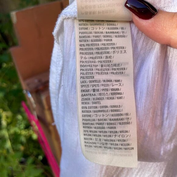 White Abercrombie and Fitch Lacy Milkmaid Tank - Picture 8 of 8